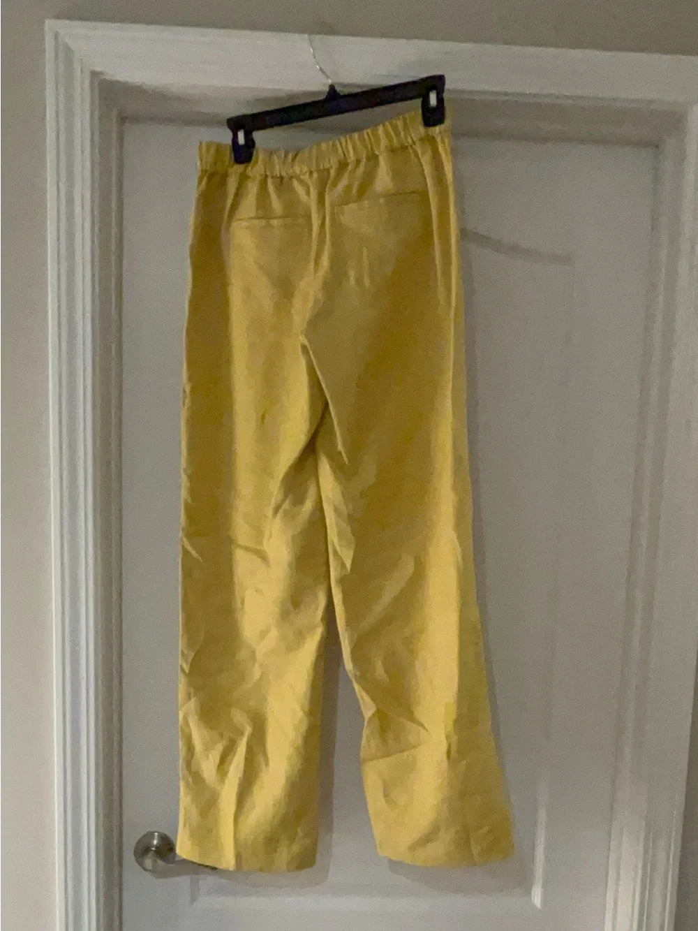 BANANA REPUBLIC WIDE-LEG HIGH-RISE LINEN-BLEND PANT XS